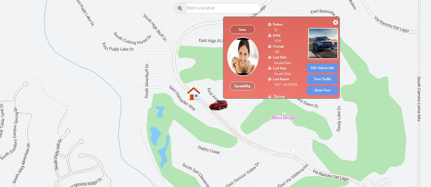 Spectrum Tracking live GPS dashboard